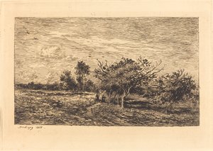 Jabloně v Auvers od Charles Francois Daubigny