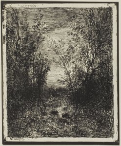 Brook na mýtině od Charles Francois Daubigny