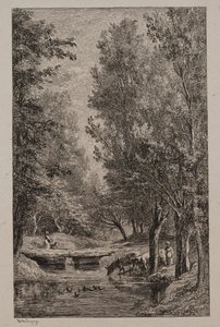 Brook ve Val Mondois, c. 1862. od Charles Francois Daubigny