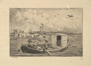 Calling to Shore, 1861. od Charles Francois Daubigny