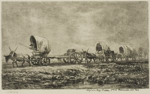 Kryté vozy (Souvenir of the Morvan) od Charles Francois Daubigny