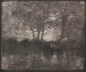 Krávy na napajedla od Charles Francois Daubigny
