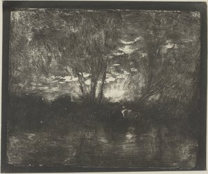 Krávy u napajedla od Charles Francois Daubigny
