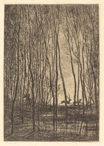 Jelen v lese od Charles Francois Daubigny