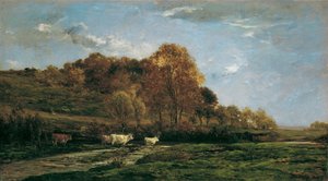 Podzimní luční krajina od Charles Francois Daubigny