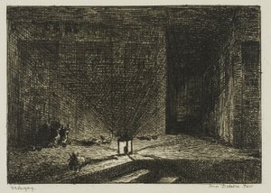 Interiér hostince (Chodba hostince) od Charles Francois Daubigny