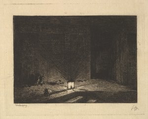 Interiér hostince, 1861-62. od Charles Francois Daubigny