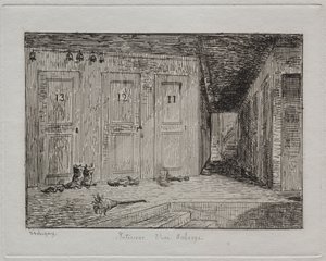 Interiér hostince, 1861. od Charles Francois Daubigny