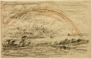 Krajina s duhou od Charles Francois Daubigny