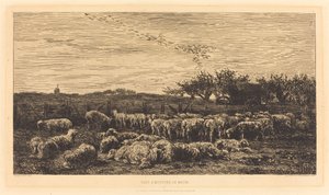 Velký ovčín od Charles Francois Daubigny