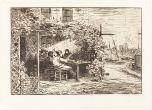 Oběd na cestě do Asnieres od Charles Francois Daubigny
