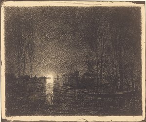 Měsíční krajina od Charles Francois Daubigny