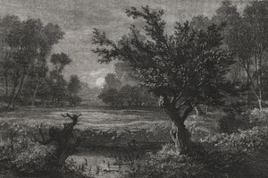 Východ měsíce v údolí Andilly od Charles Francois Daubigny