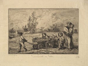 Stěhování do člunu, 1861. od Charles Francois Daubigny
