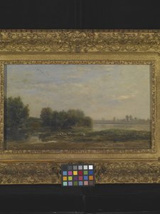 On The Oise (olej na dřevě) od Charles Francois Daubigny