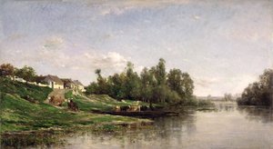 Říční scéna, 1859 od Charles Francois Daubigny