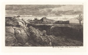 Ruiny zámku Cremieux od Charles Francois Daubigny