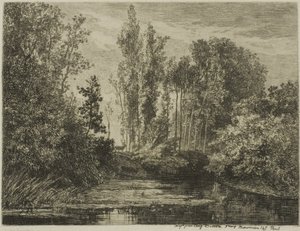 Jeleni u vody od Charles Francois Daubigny