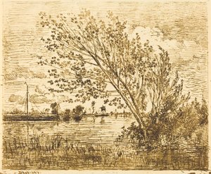 Stánek olší od Charles Francois Daubigny