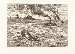 Parní čluny od Charles Francois Daubigny