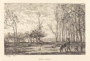 Západ slunce od Charles Francois Daubigny