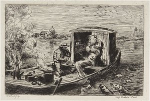 Polykání jídla od Charles Francois Daubigny