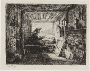 Ateliérový člun od Charles Francois Daubigny