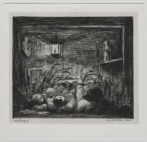 Výlet lodí: Podestýlka na lodi Botin Noc na lodi, 1861. od Charles Francois Daubigny
