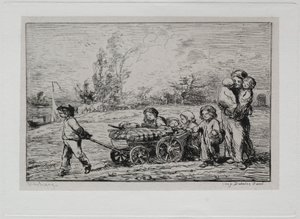 Výlet lodí: Přesun do „Le Botin“ (Nábytek lodi) nebo Přesun na člun od Charles Francois Daubigny