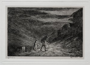 Výlet lodí: Hledání hostince od Charles Francois Daubigny