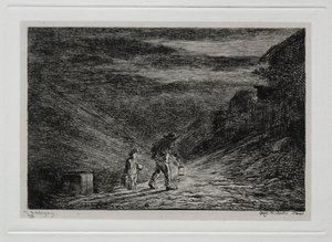 Výlet lodí: Hledání hostince, 1861. od Charles Francois Daubigny