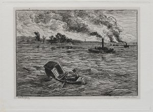 Výlet lodí: Parníky aneb Pozor na parníky od Charles Francois Daubigny