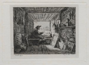 Výlet lodí: Studio na lodi od Charles Francois Daubigny