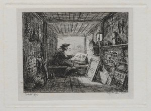 Výlet lodí: Studio na lodi, 1861. od Charles Francois Daubigny