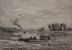 Loď v Conflans, 1866. od Charles Francois Daubigny
