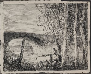 Most, původní otisk 1862, vytištěno v roce 1921. od Charles Francois Daubigny