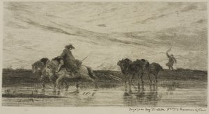 Dray Horses od Charles Francois Daubigny
