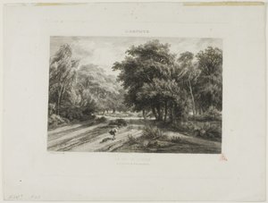 Orlí hnízdo v lese Fontainebleau od Charles Francois Daubigny
