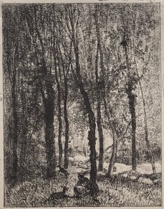 Pastýřka koz od Charles Francois Daubigny
