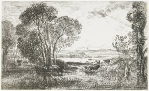 Hydraulický motor, 1862 od Charles Francois Daubigny
