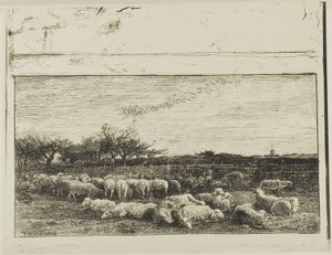 Velký ovčín od Charles Francois Daubigny