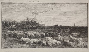 Velký ovčín od Charles Francois Daubigny
