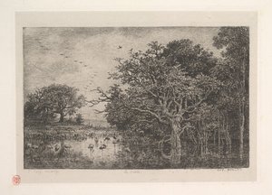 The Marshes, 1851. od Charles Francois Daubigny