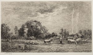 Vycházející měsíc od Charles Francois Daubigny