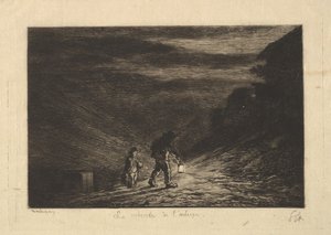 Hledání hostince, 1861. od Charles Francois Daubigny