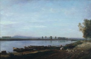 Seina v Bezons, Val dOise od Charles Francois Daubigny