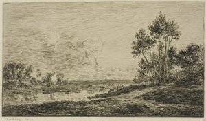 Seina v Port Maurin od Charles Francois Daubigny