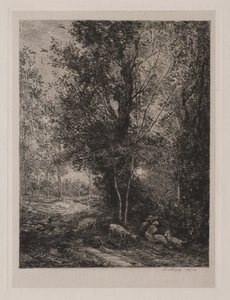 Pastýř a pastýřka od Charles Francois Daubigny