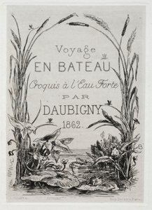 Titulní frontispis alba: Výlet lodí od Charles Francois Daubigny