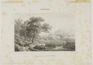 Pohled pořízený poblíž Subiaco od Charles Francois Daubigny